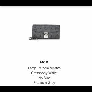 MCM large crossbody wallet with chain gently used